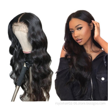 Malaysian Unprocessed Virgin Remy Human Hair 6x13 Free Part Body Wave Long Hair Lace Wigs for Women